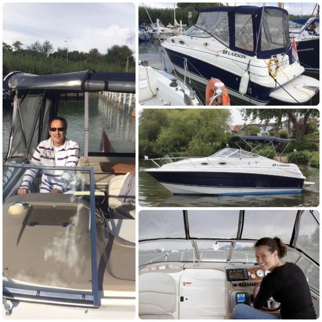 Foto Hamar mag varen met nieuwe motorboot, Larson. Nieuwe hobby op het water. 