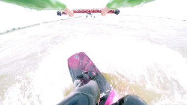 Wakeboarden vanachter de boot